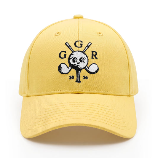 Girls Got Range Banana Yellow cap with Classic Black Insignia embroidery, front view