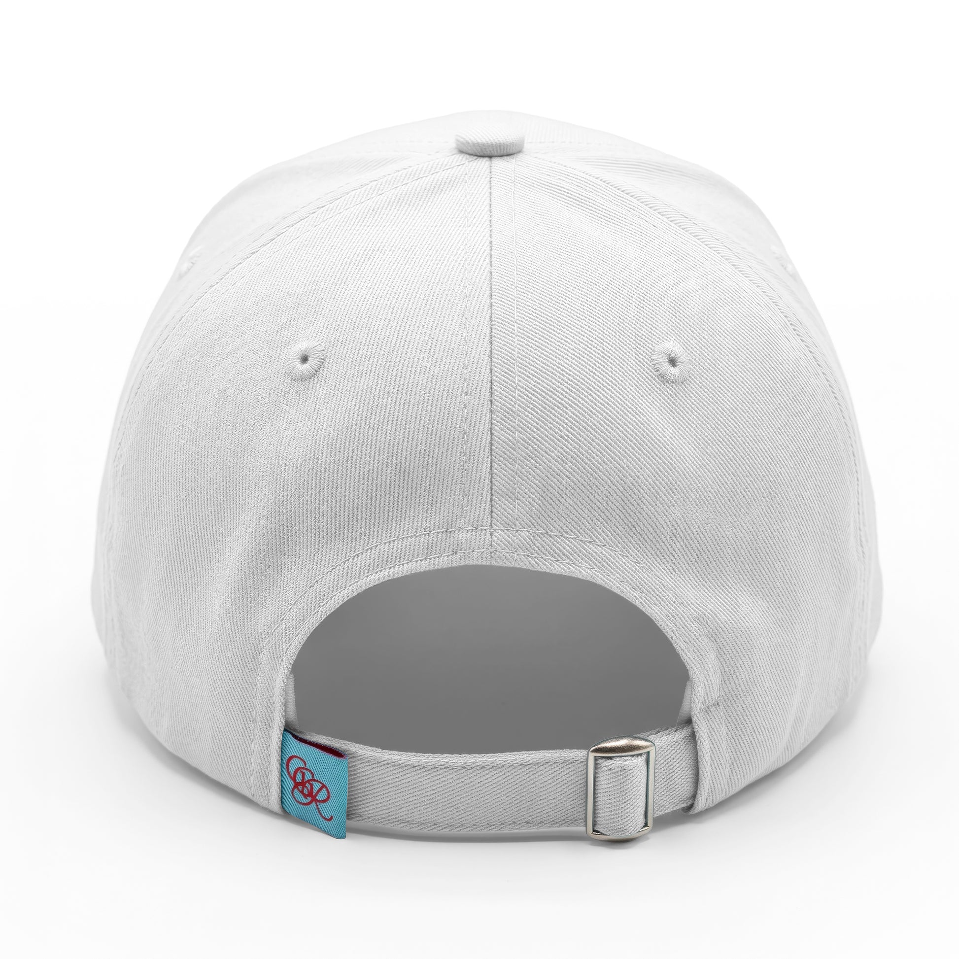 Girls Got Range Cloud White cap with Cherry Blossom Pink GGR monogram embroidery, back view