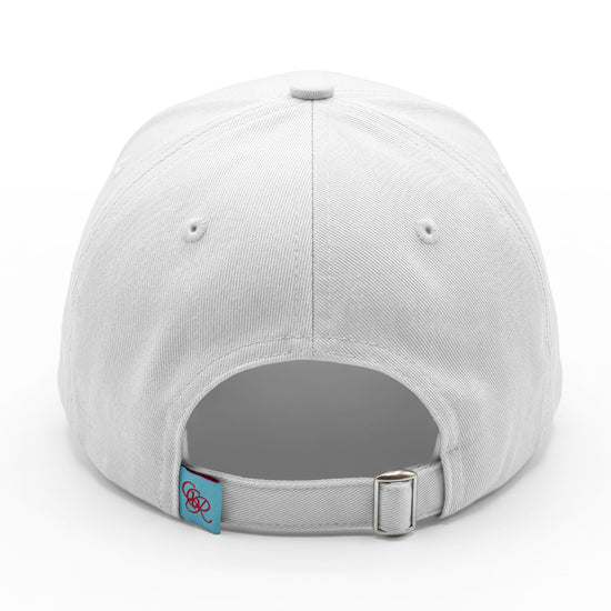 Girls Got Range Cloud White cap with Classic Black Insignia embroidery, back view