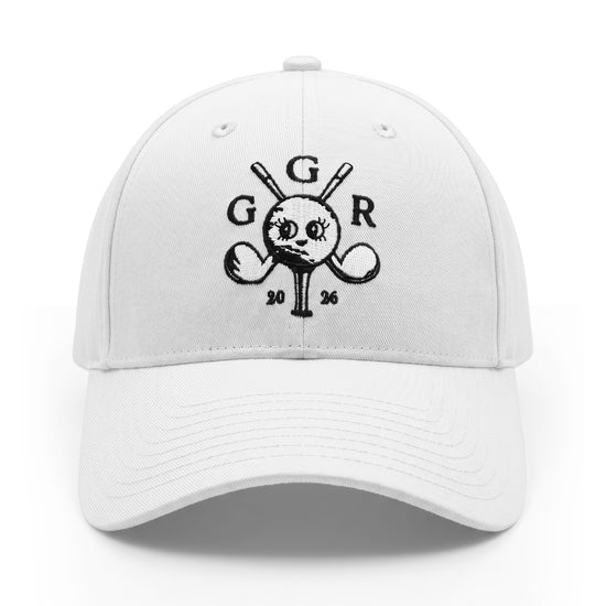 Girls Got Range Cloud White cap with Classic Black Insignia embroidery, front view