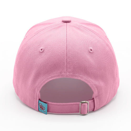 Girls Got Range Pink-A-Boo cap with Forest Green Insignia embroidery, back view